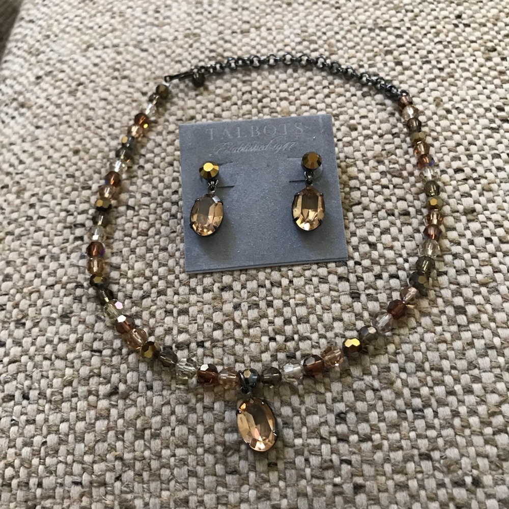 Nordstrom Crystal necklace & earrings